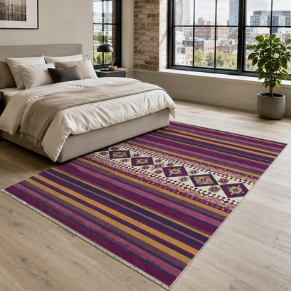 RW7040 washable chenille rug texture and pattern detail