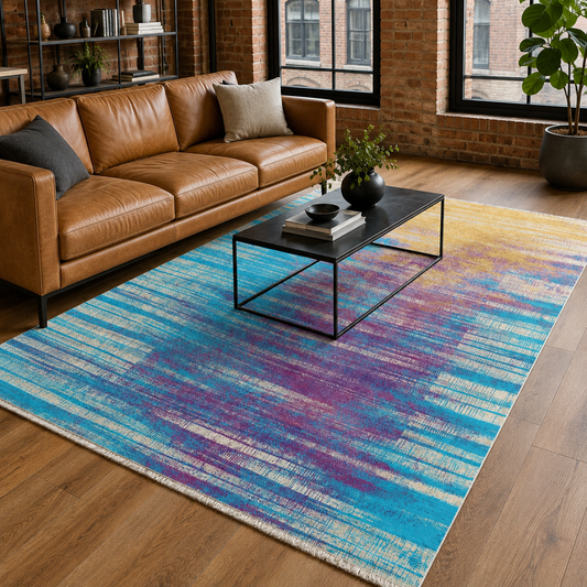 RW7042 washable chenille area rug