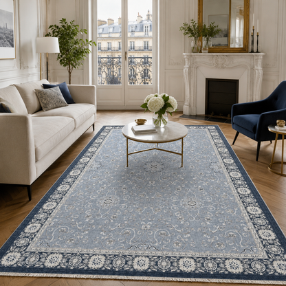 RW7043 washable chenille rug texture and pattern detail