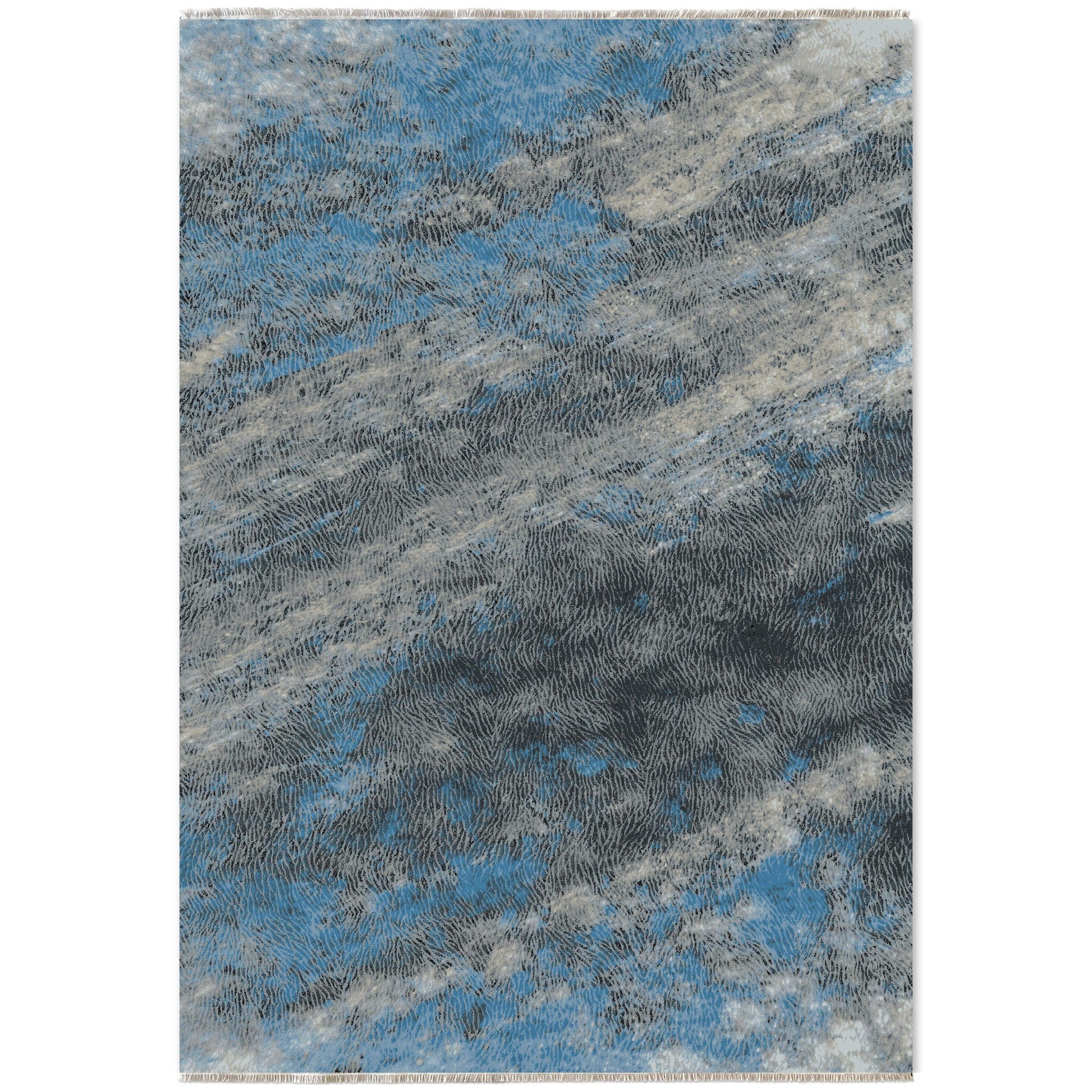 RW7044 washable chenille area rug viewed from above