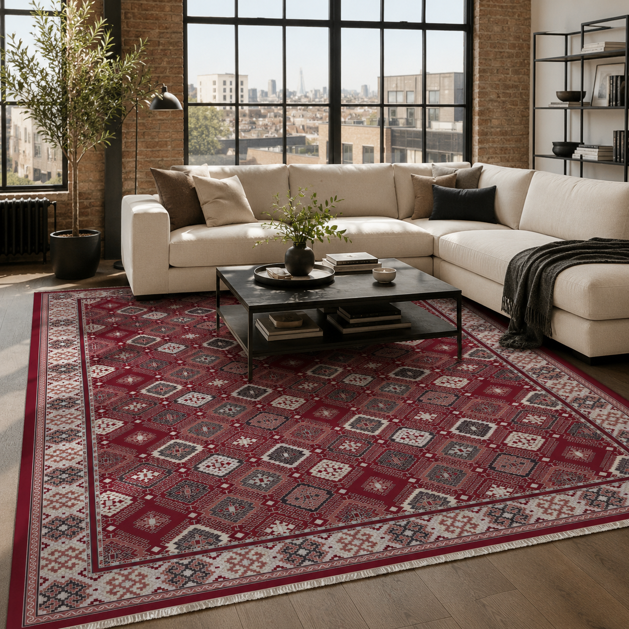 RW7046 washable chenille area rug