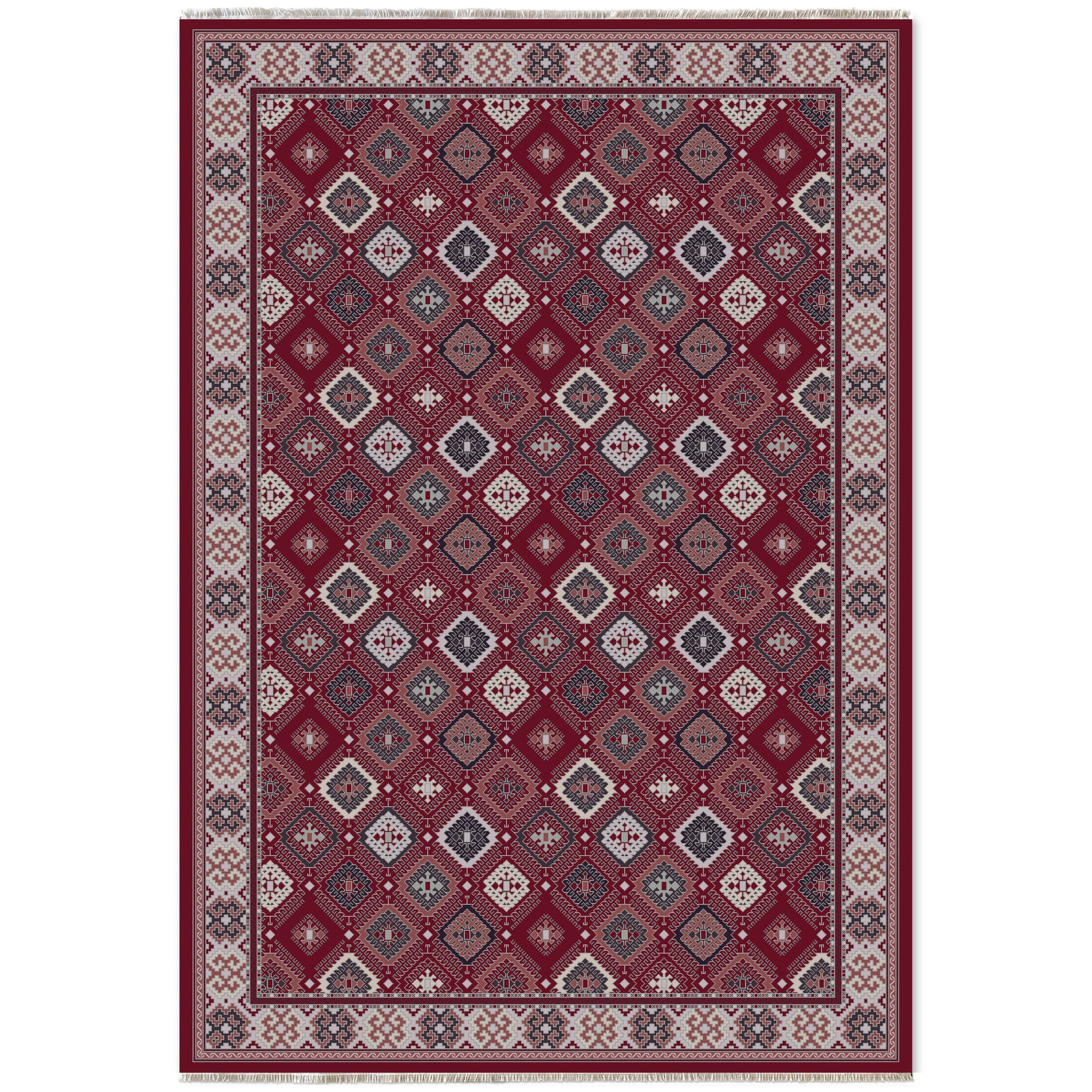 RW7046 washable chenille area rug viewed from above