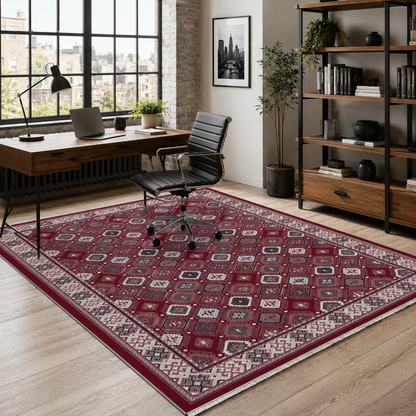 RW7046 washable chenille rug texture and pattern detail