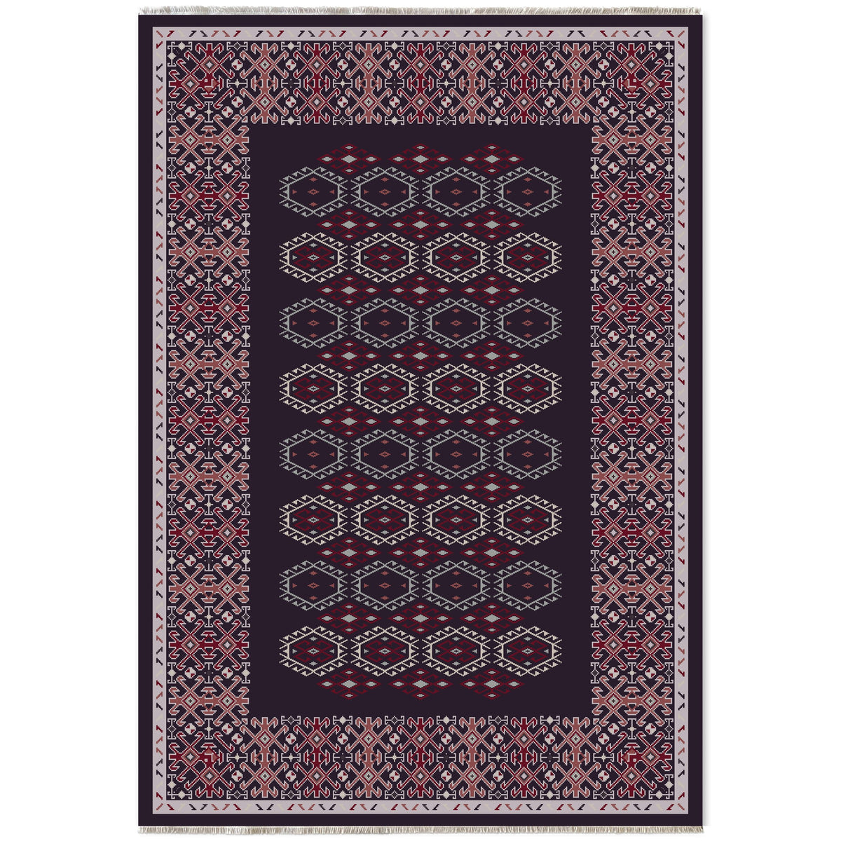 RW7047 washable chenille area rug viewed from above