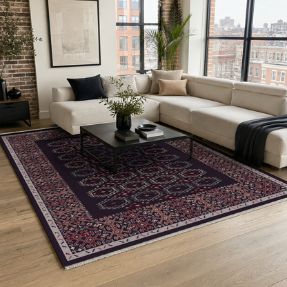 RW7047 washable chenille rug texture and pattern detail