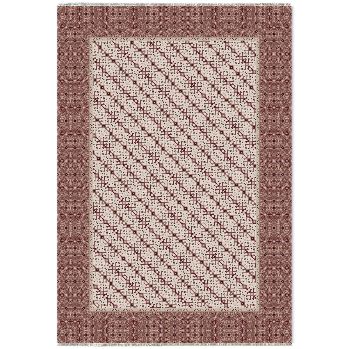 RW7048 washable chenille area rug viewed from above