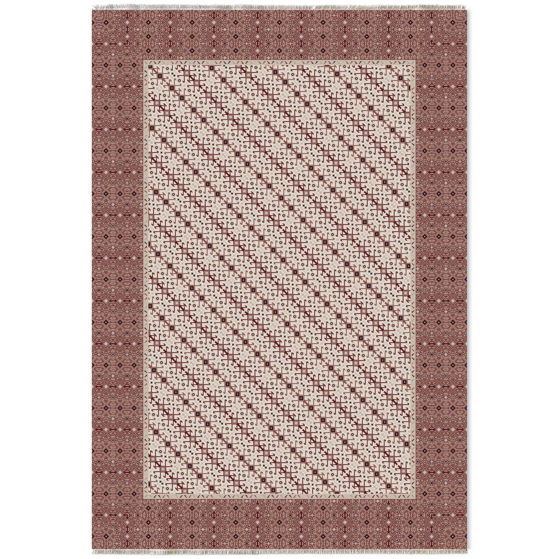 RW7048 washable chenille area rug viewed from above