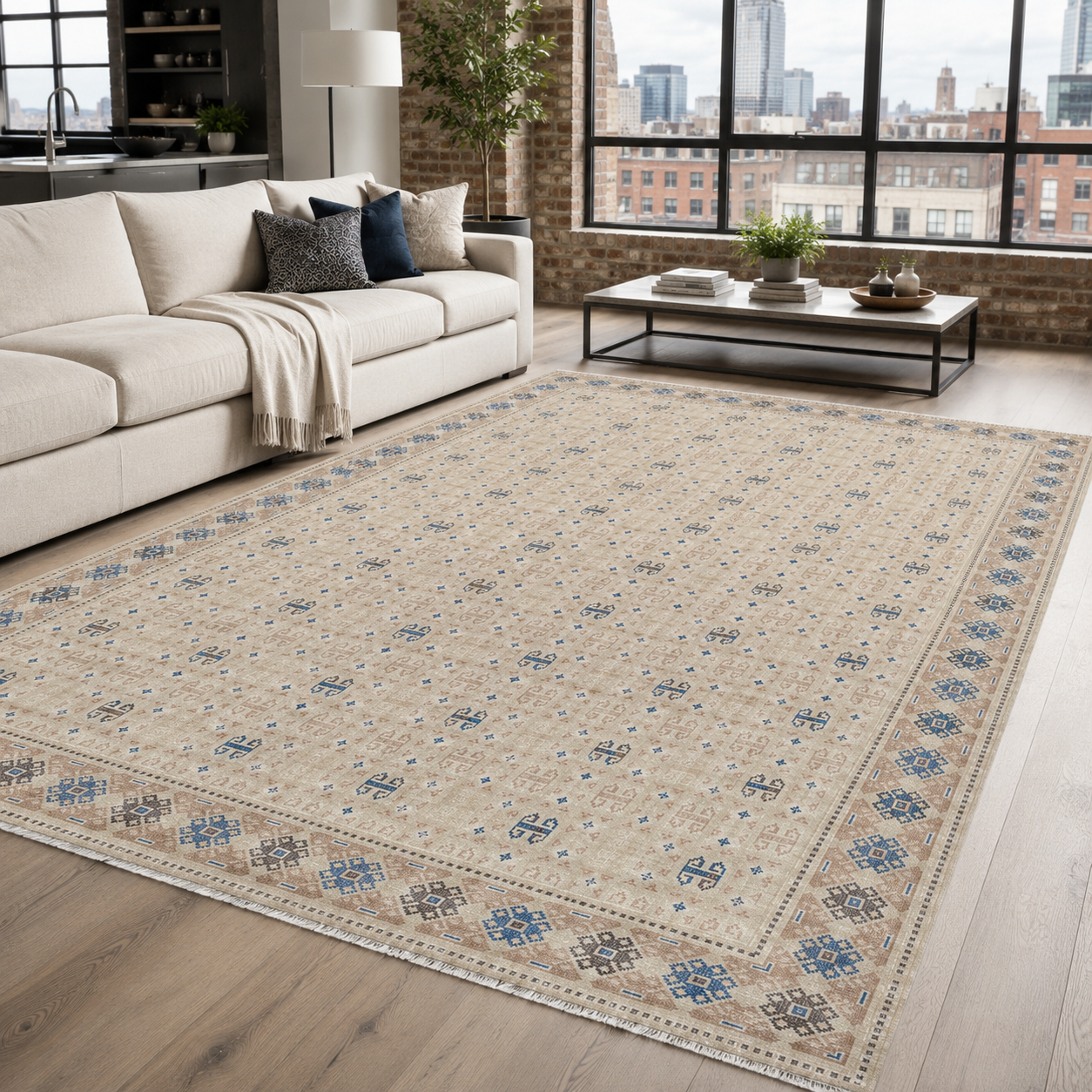 RW7049 washable chenille area rug