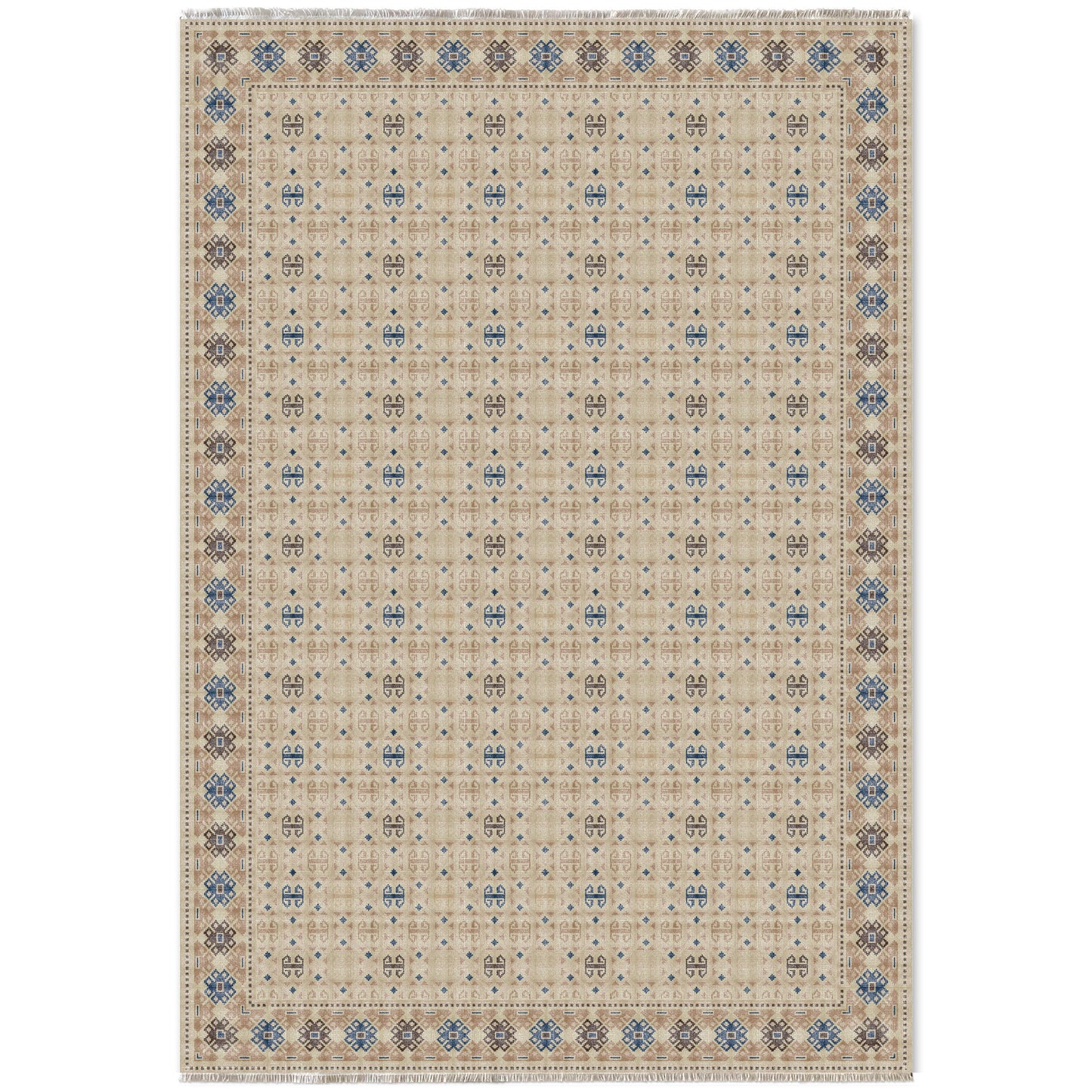 RW7049 washable chenille area rug viewed from above