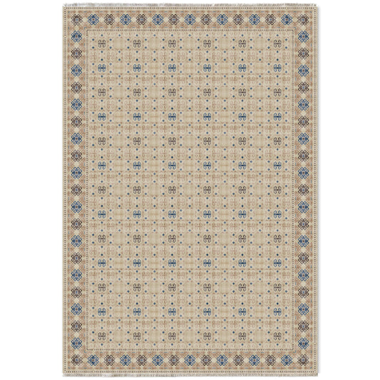RW7049 washable chenille area rug viewed from above