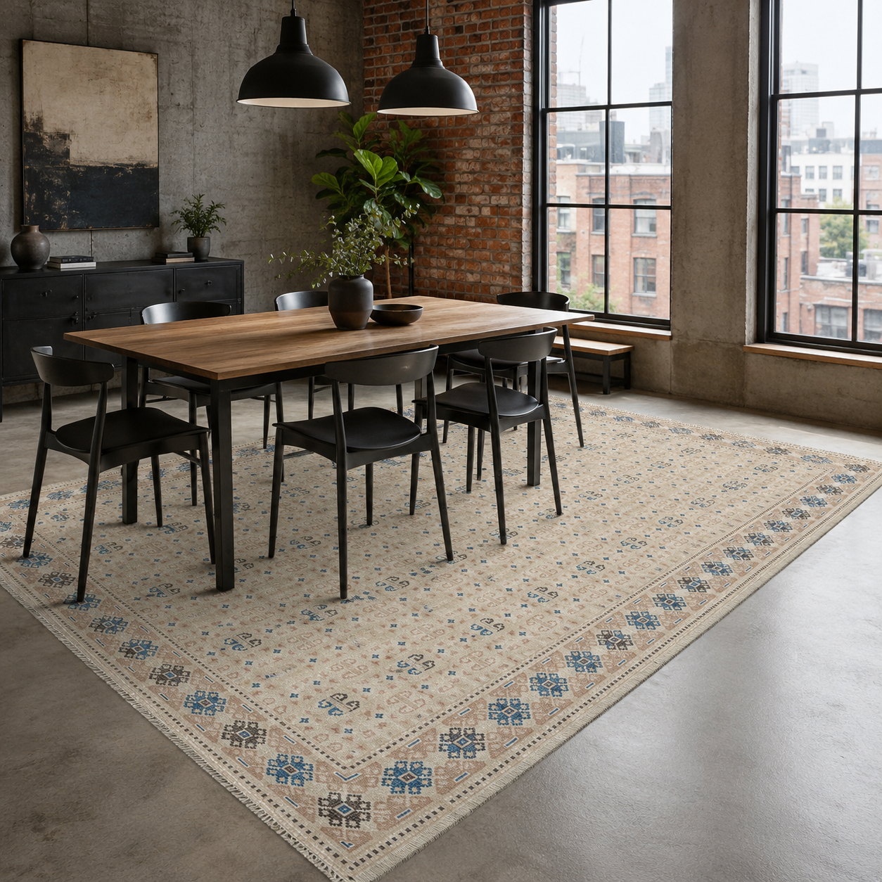 RW7049 washable chenille rug texture and pattern detail