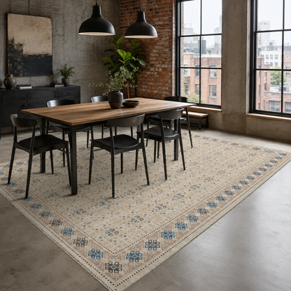 RW7049 washable chenille rug texture and pattern detail