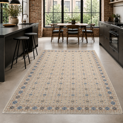 RW7049 washable chenille rug texture and pattern detail