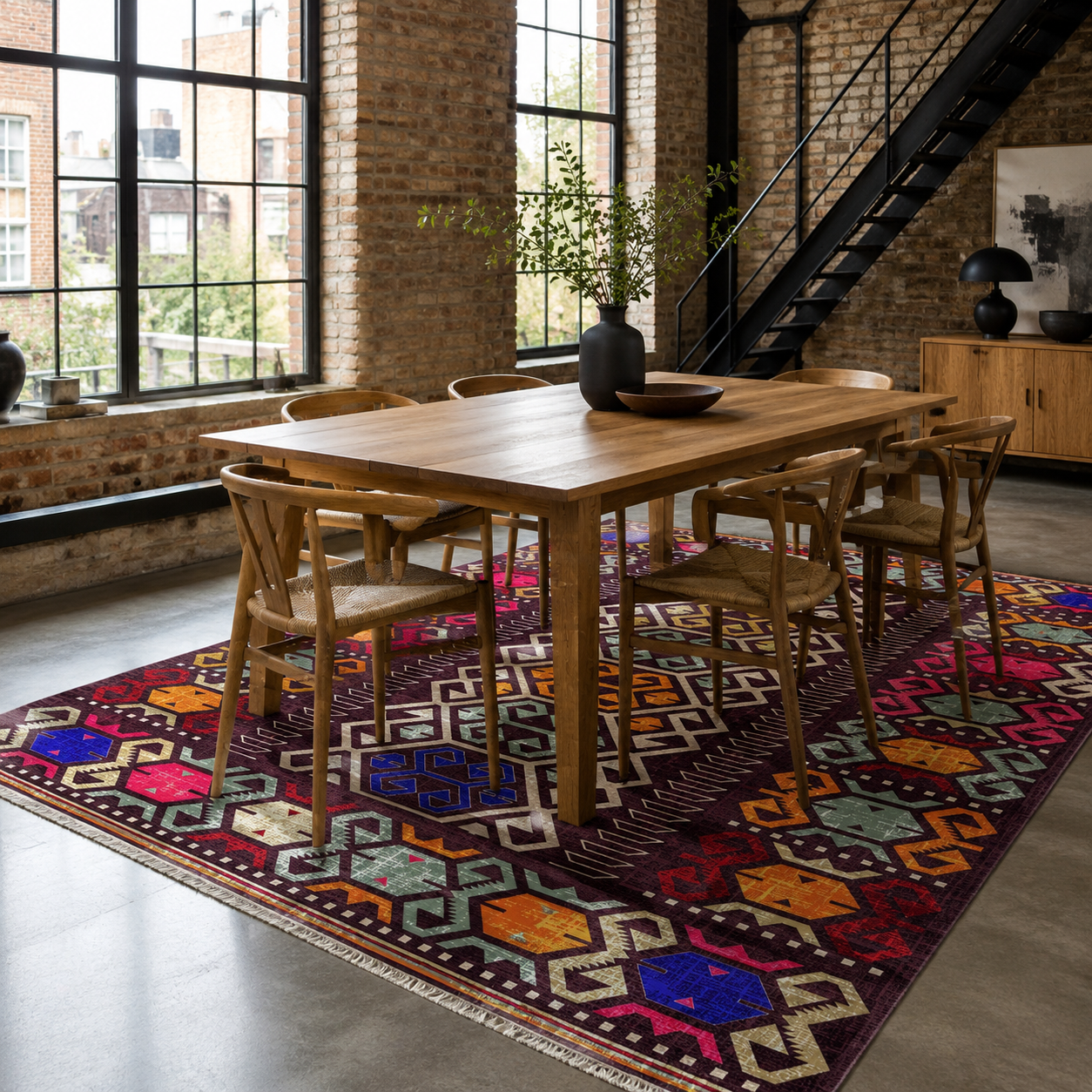 RW7050 washable chenille rug texture and pattern detail