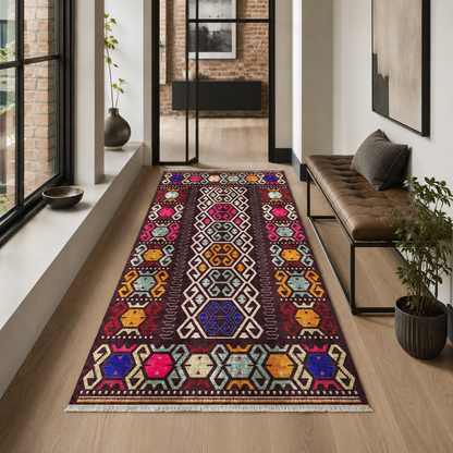 RW7050 washable chenille rug texture and pattern detail