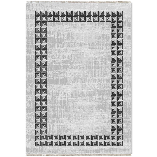 RW7052 washable chenille area rug viewed from above