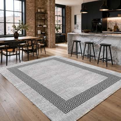 RW7052 washable chenille rug texture and pattern detail