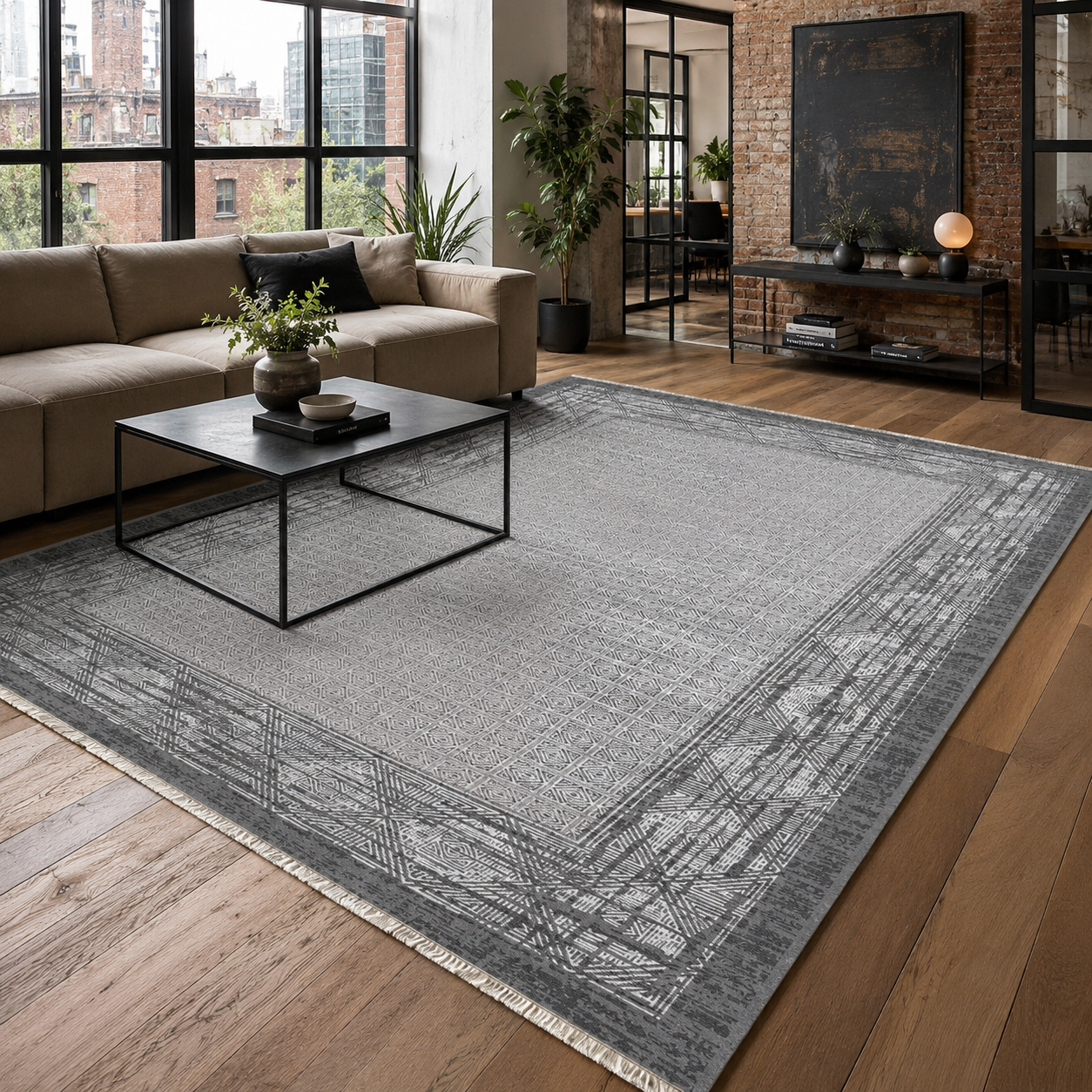 RW7053 washable chenille area rug