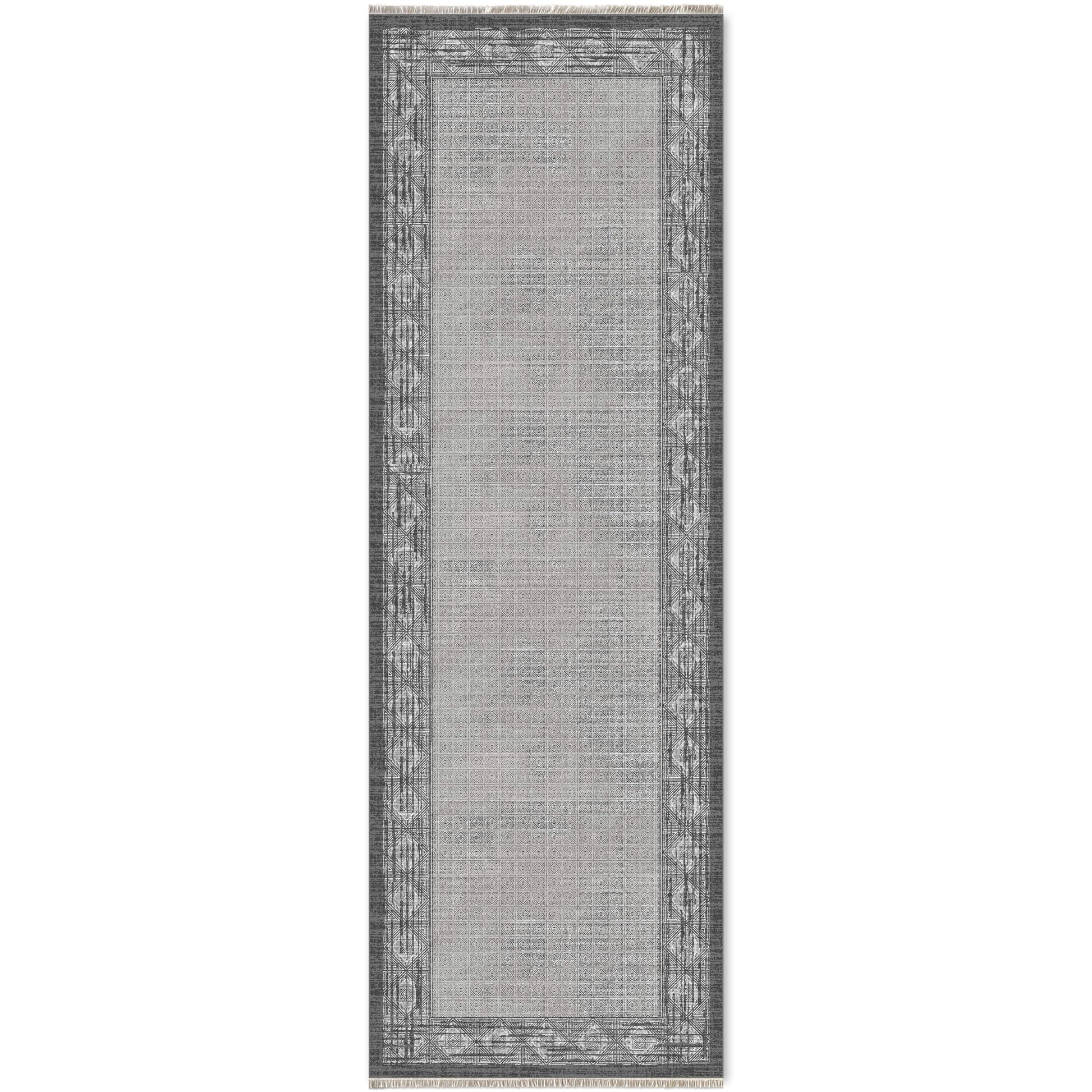 RW7053 washable chenille area rug viewed from above