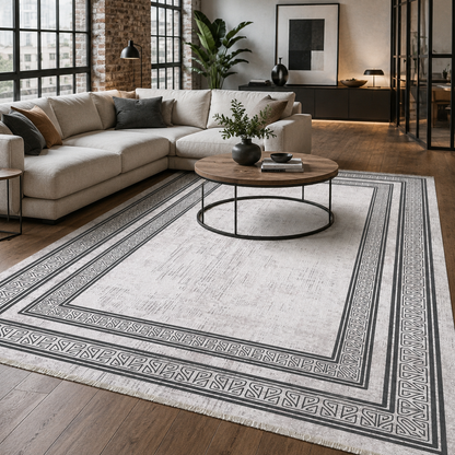 RW7054 washable chenille rug texture and pattern detail