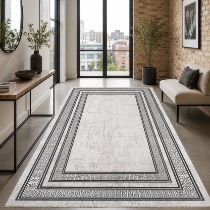 RW7054 washable chenille rug texture and pattern detail