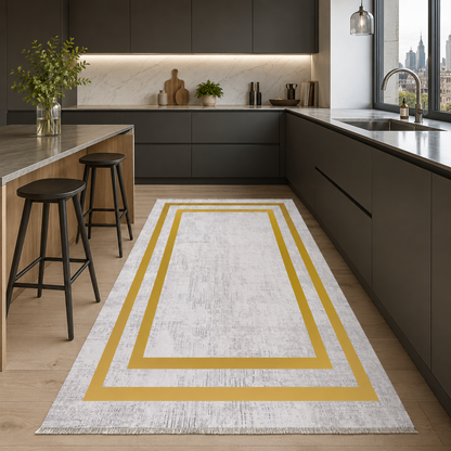 RW7056 washable chenille rug texture and pattern detail
