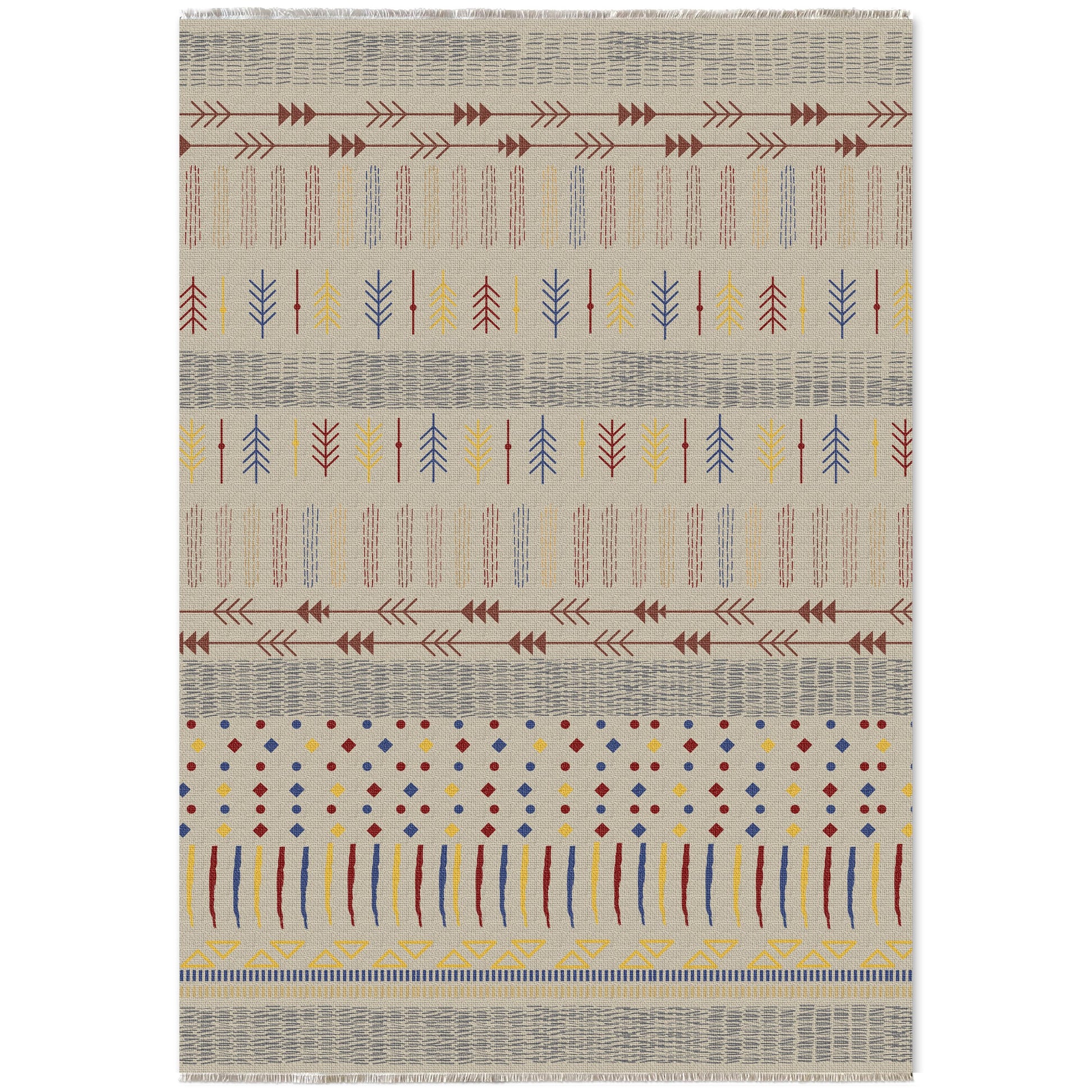 RW7058 washable chenille area rug viewed from above