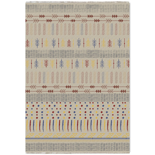 RW7058 washable chenille area rug viewed from above