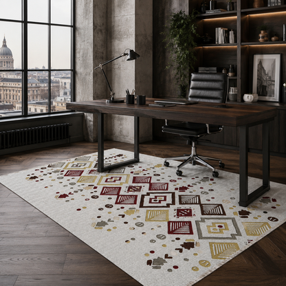 RW7059 washable chenille rug texture and pattern detail