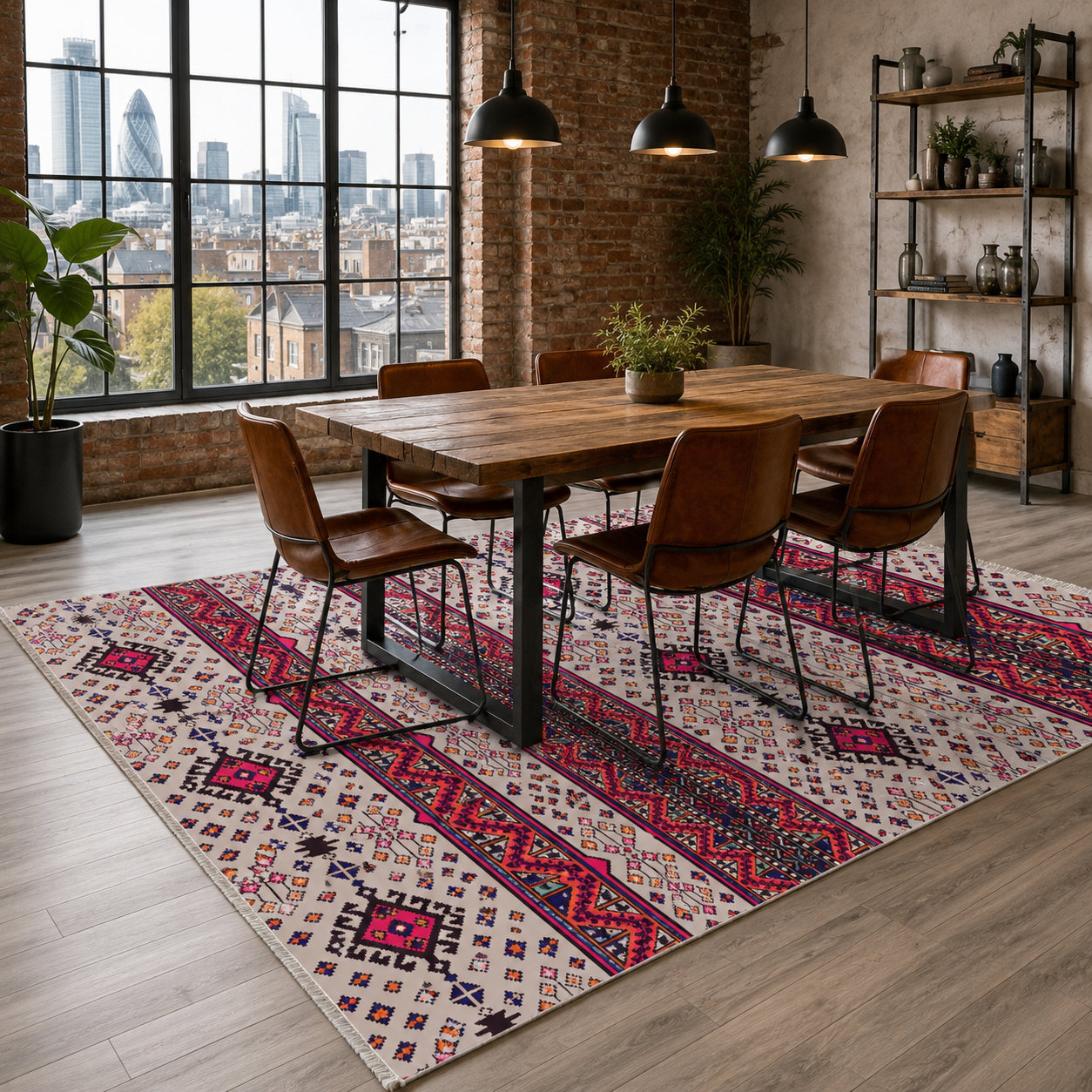 RW7060 washable chenille rug texture and pattern detail