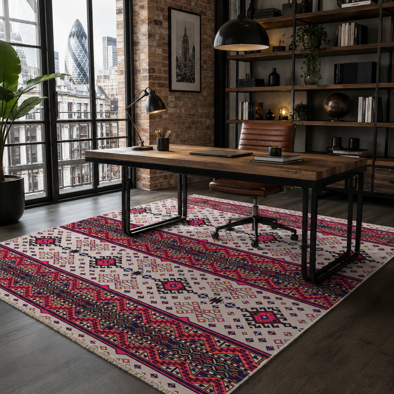 RW7060 washable chenille rug texture and pattern detail