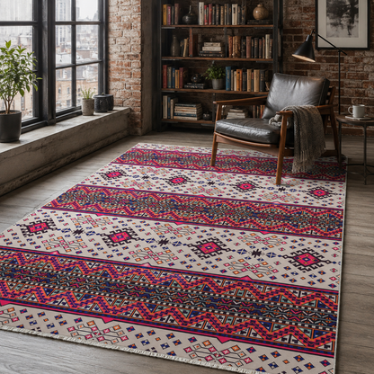 RW7060 washable chenille rug texture and pattern detail
