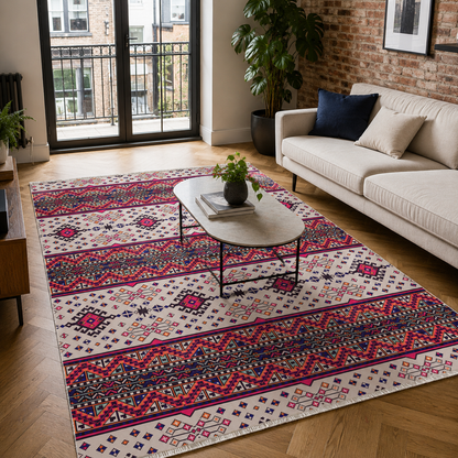 RW7060 washable chenille rug texture and pattern detail