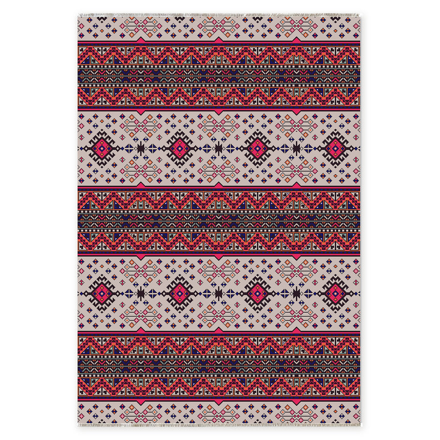 Yomut Coral Stammes-waschbarer Teppich