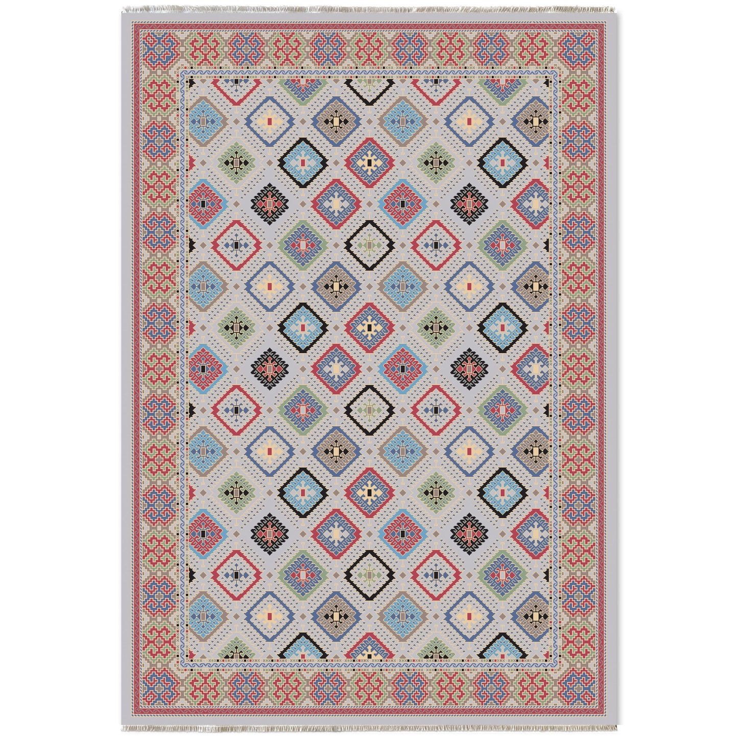 RW7061 washable chenille area rug viewed from above
