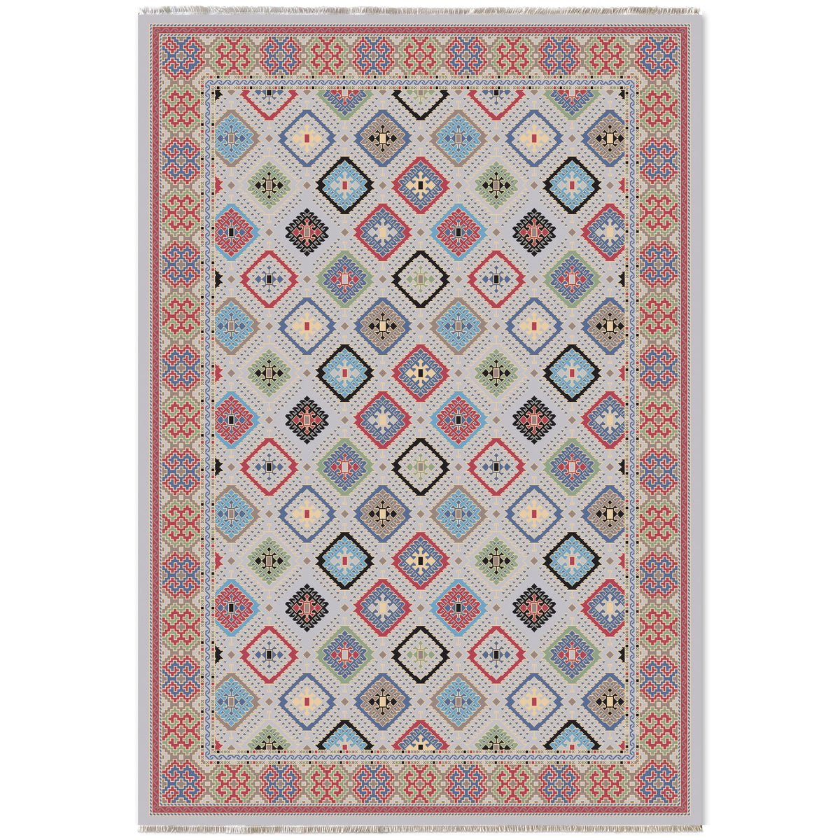 RW7061 washable chenille area rug viewed from above