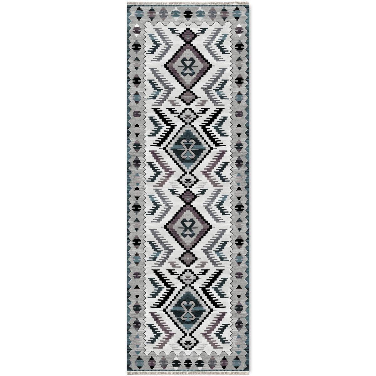 RW7065 washable chenille area rug viewed from above