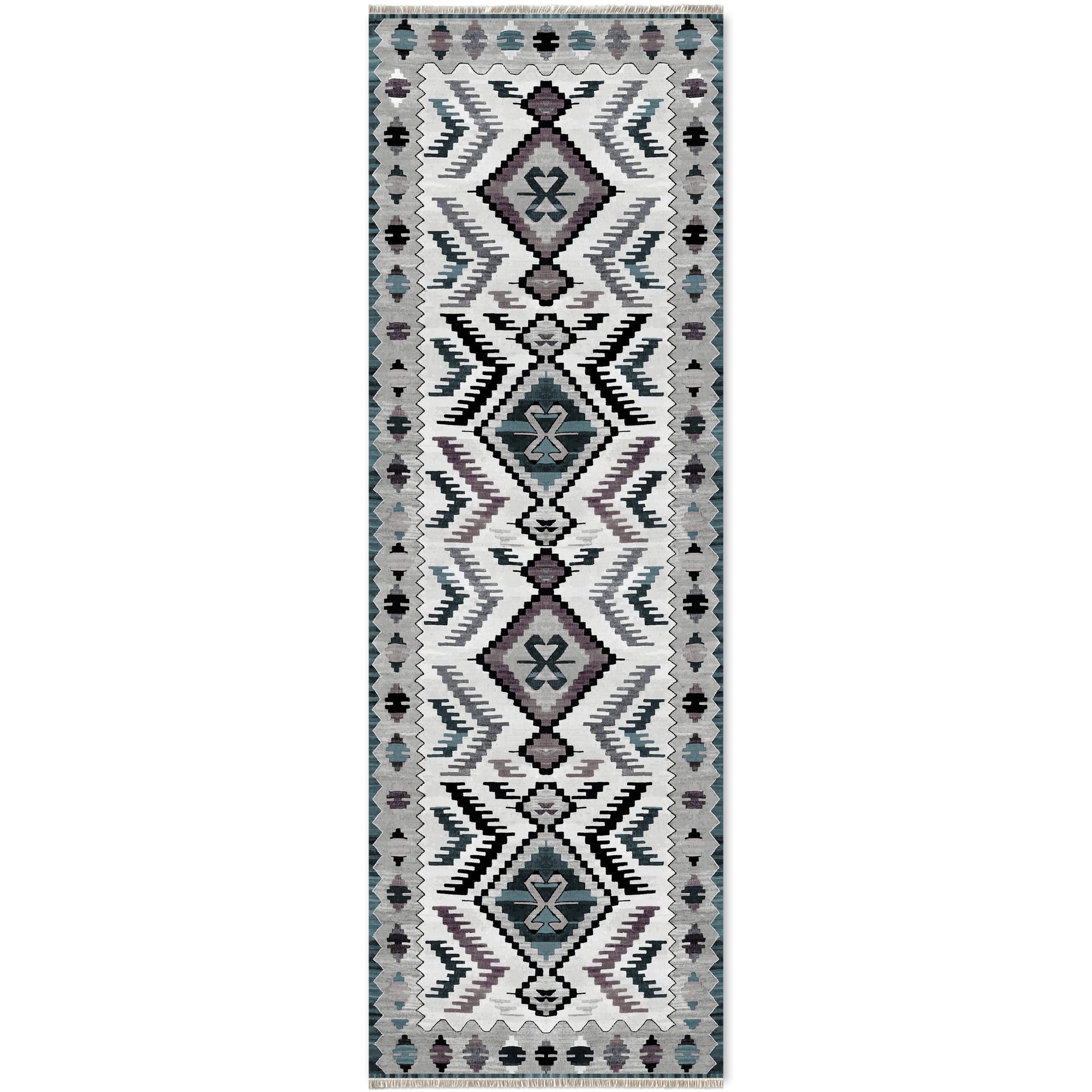 RW7065 washable chenille area rug viewed from above