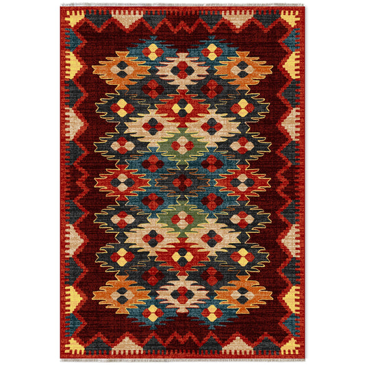 RW7066 washable chenille area rug viewed from above