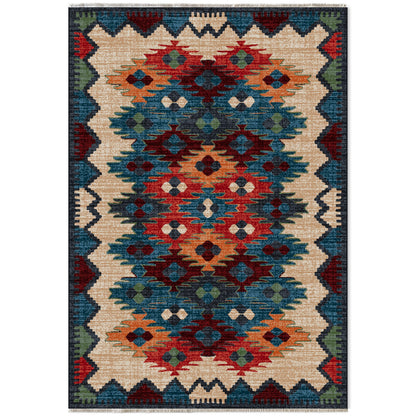 RW7067 washable chenille area rug viewed from above