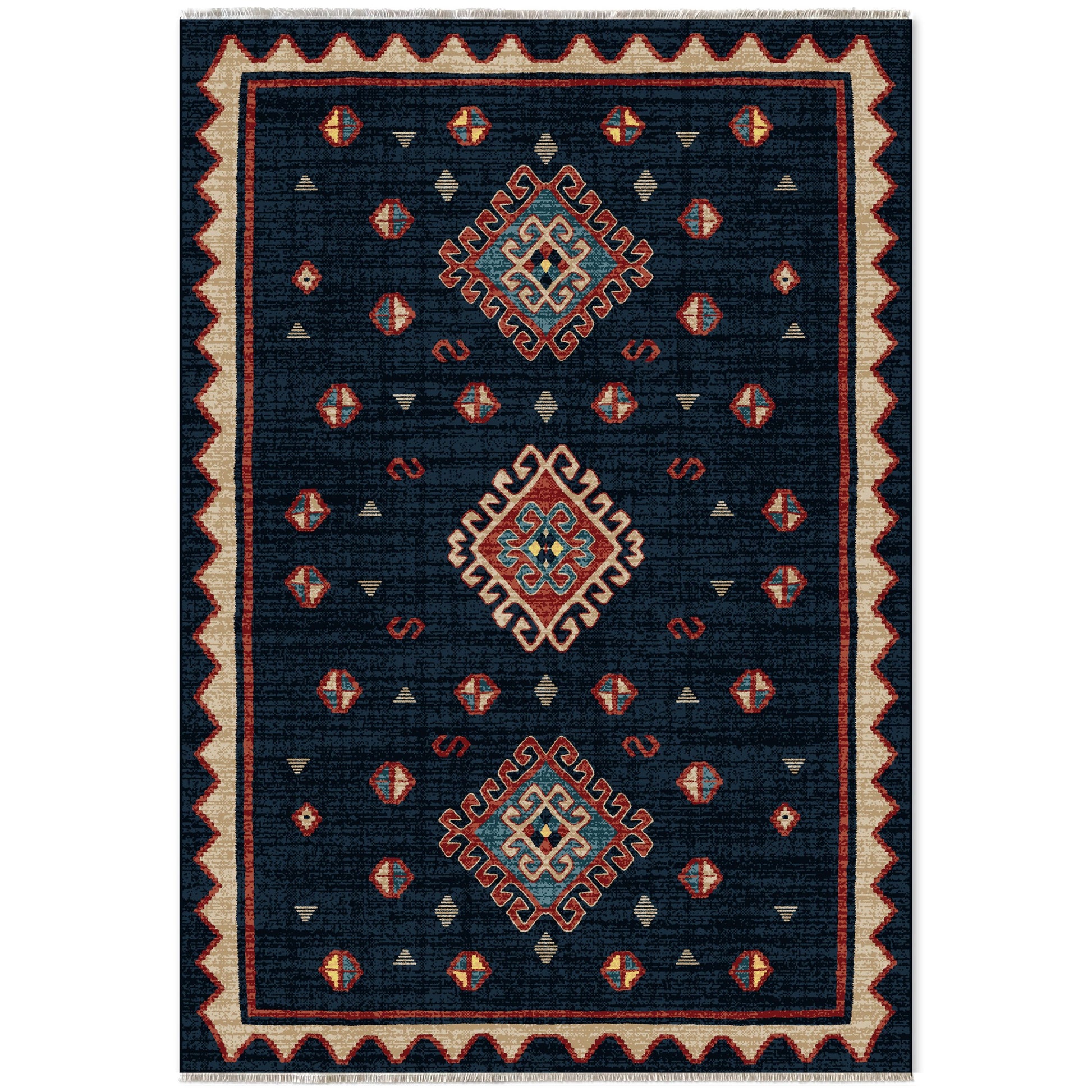 RW7068 washable chenille area rug viewed from above