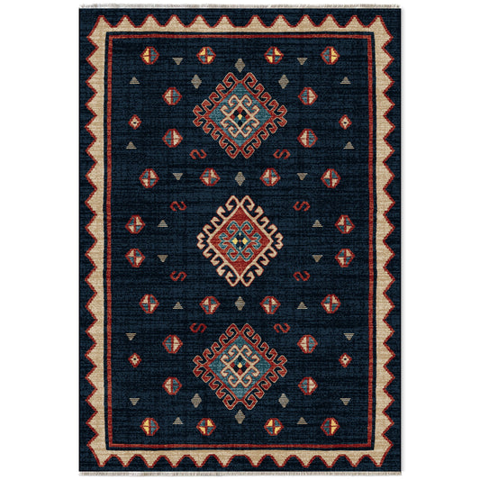 RW7068 washable chenille area rug viewed from above
