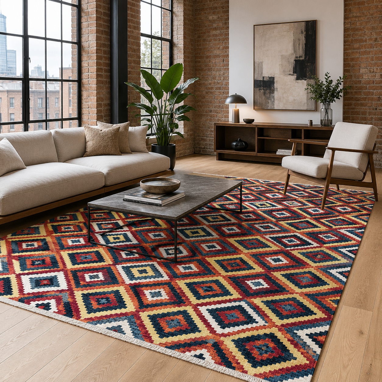 RW7069 washable chenille area rug