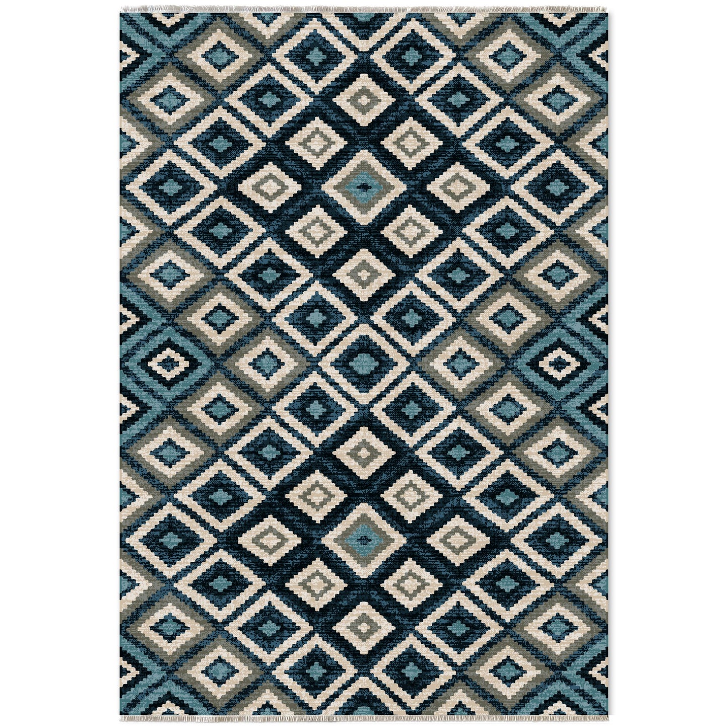 RW7070 washable chenille area rug viewed from above