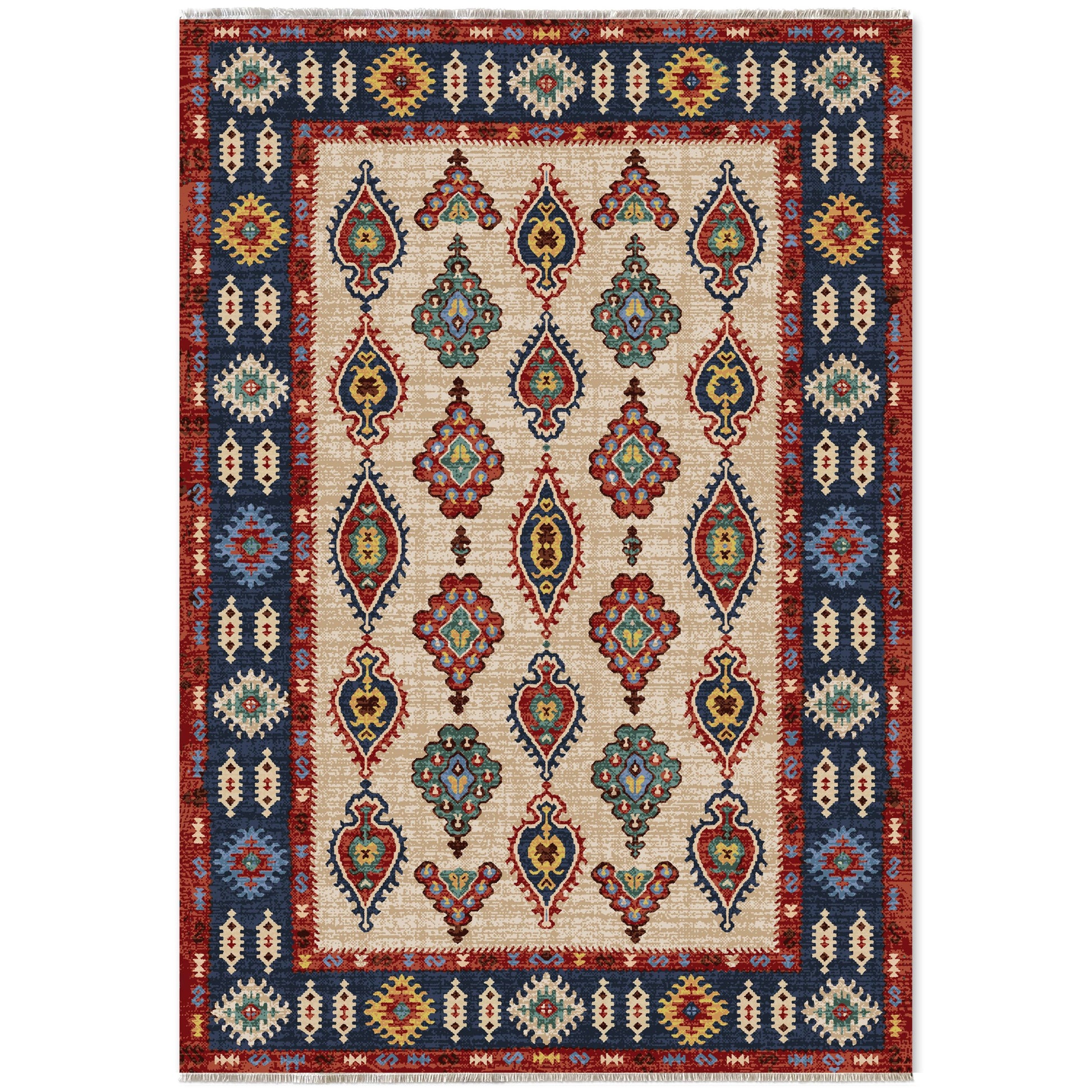 RW7071 washable chenille area rug viewed from above