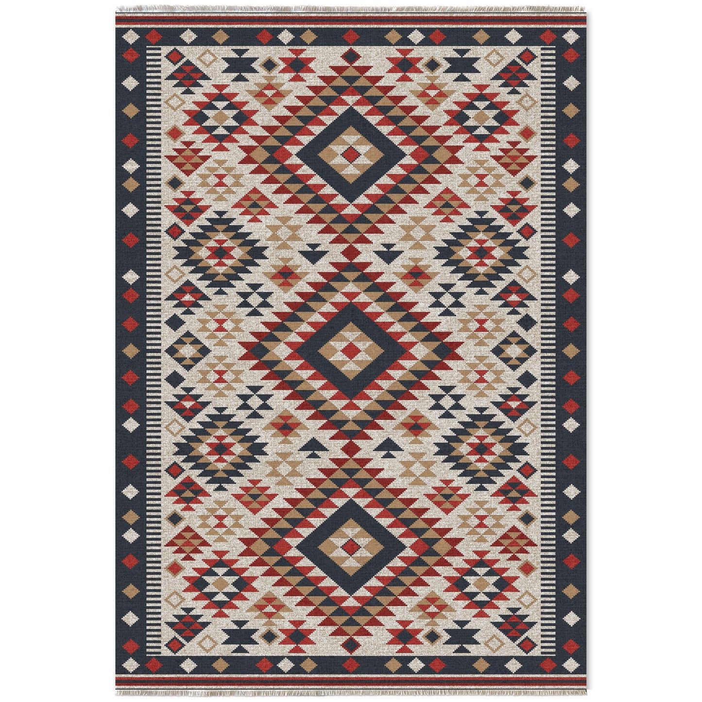 RW7072 washable chenille area rug viewed from above
