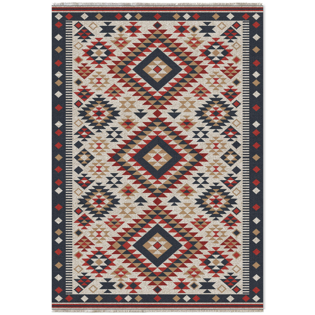 RW7072 washable chenille area rug viewed from above