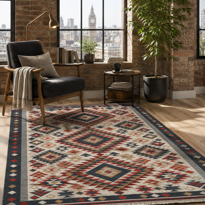 RW7072 washable chenille rug texture and pattern detail