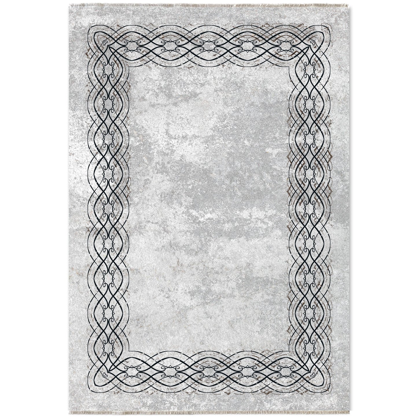 RW7075 washable chenille area rug viewed from above