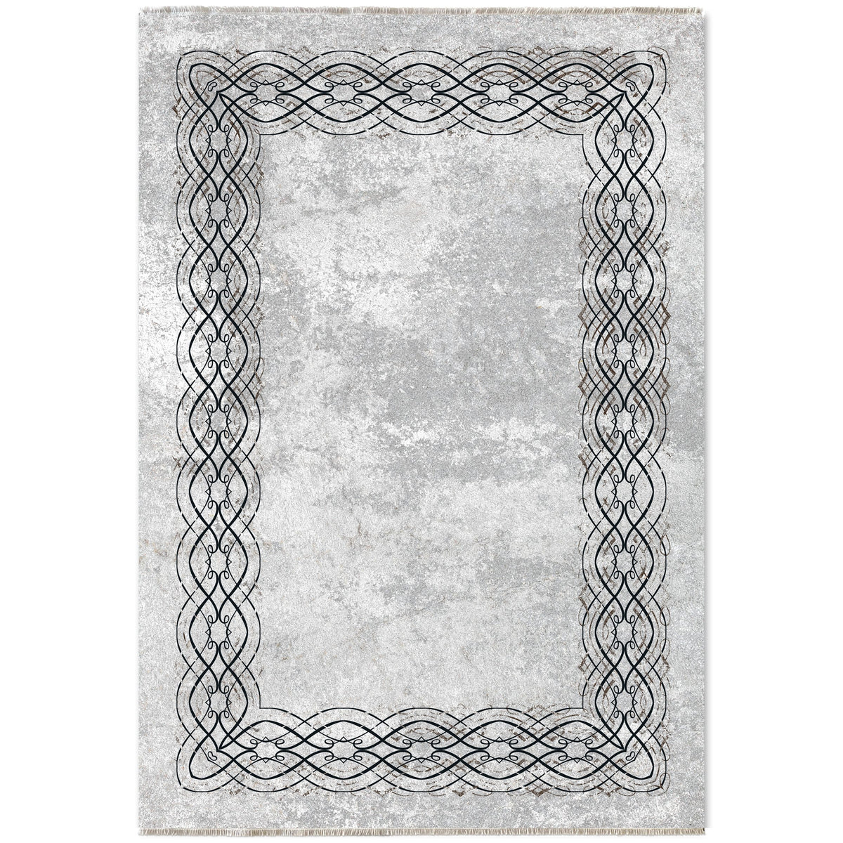 RW7075 washable chenille area rug viewed from above
